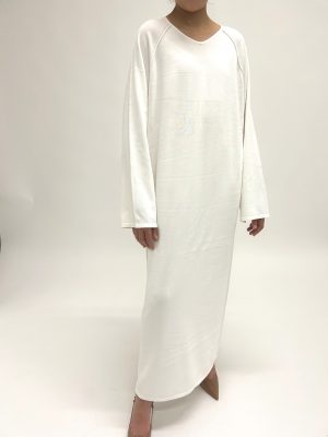 FINE KNIT DRESS - WHITE