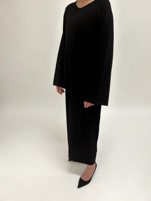FINE KNIT DRESS - BLACK