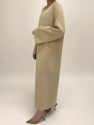 FINE KNIT DRESS - LIGHT OLIVE