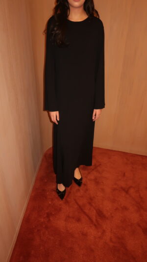 FINE KNIT JURK - ZWART